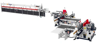 Полуавтоматическая линия сращивания по длине (серводвигатели + двухканальный пресс) YOTOP 150 BS-A servo